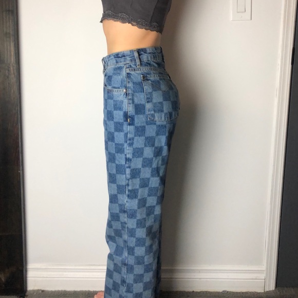 Urban outfitters checkered jeans size 26 - Picture 2 of 3